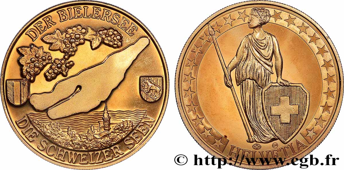 SUISSE Médaille, Le lac de Bienne SPL