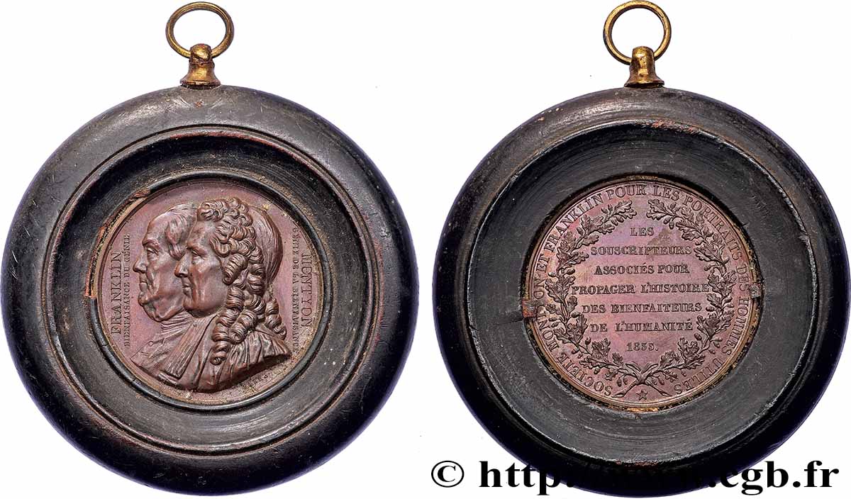LOUIS-PHILIPPE I Médaille, Société Montyon et Franklin pour les portraits des hommes utiles AU/AU