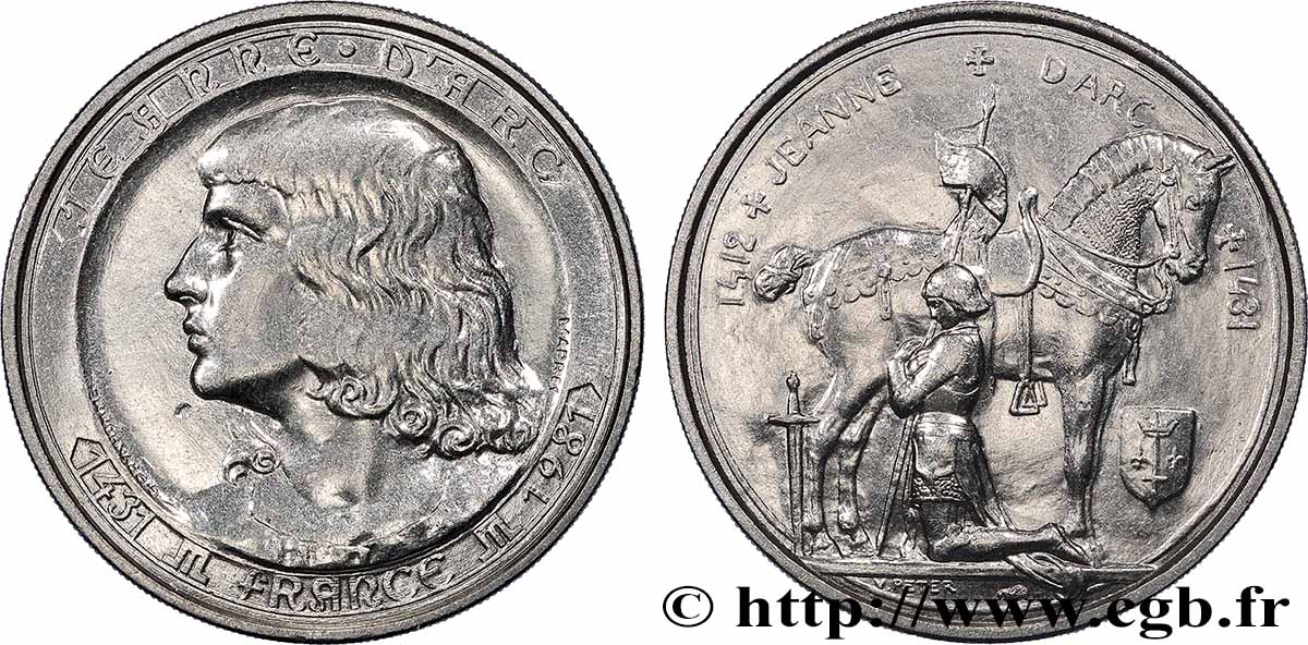 VARIOUS CHARACTERS Médaille, Jeanne d’arc q.SPL