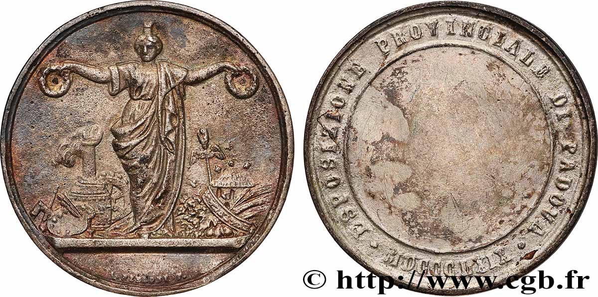 ITALIE - ROYAUME D&nbsp;ITALIE - VICTOR-EMMANUEL II Médaille, Exposition provinciale TB+/TTB