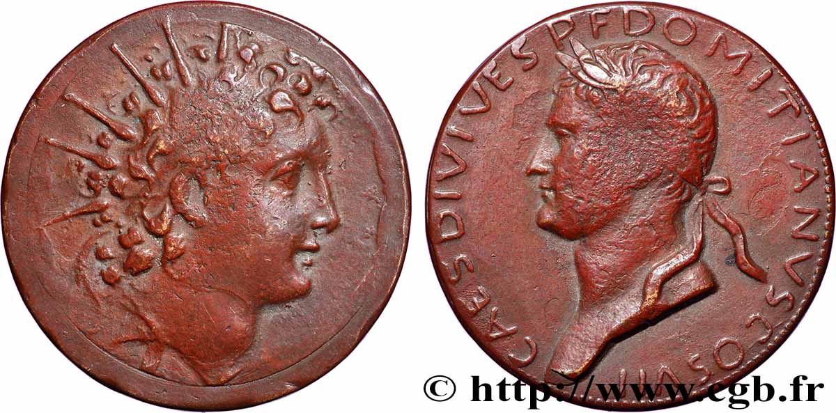 DOMITIEN Médaille, Domitien et Antiochos VI TTB+