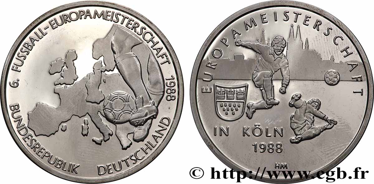 ALLEMAGNE Médaille, Championnat Europe Football (UEFA Euro 1988) SUP