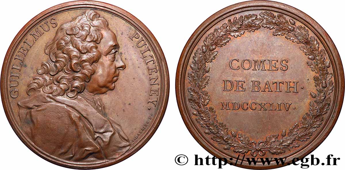 GRAN BRETAÑA - JORGE II Médaille, William Pulteney, Earl of Bath MBC+