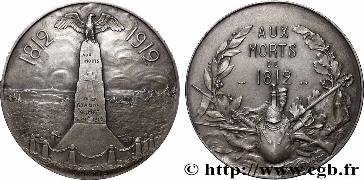 III REPUBLIC Médaille, Commémoration du centenaire des morts de la Grande Armée AU