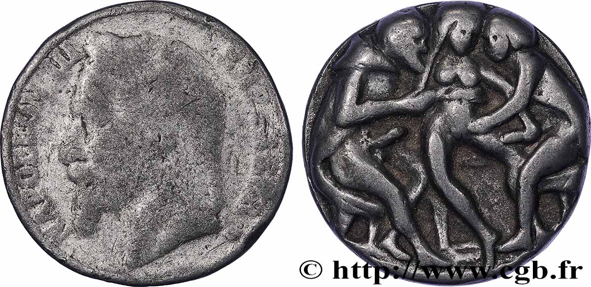 MAISONS CLOSES ET DIVERTISSEMENTS Médaille, Scène érotique TB+