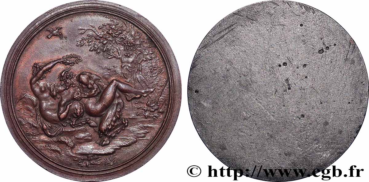 MAISONS CLOSES ET DIVERTISSEMENTS Médaille érotique, Faune et nymphe TTB+