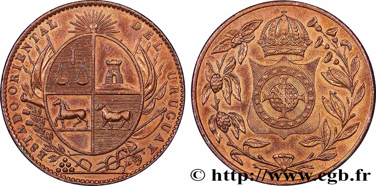 URUGUAY Médaille, État oriental de Uruguay AU