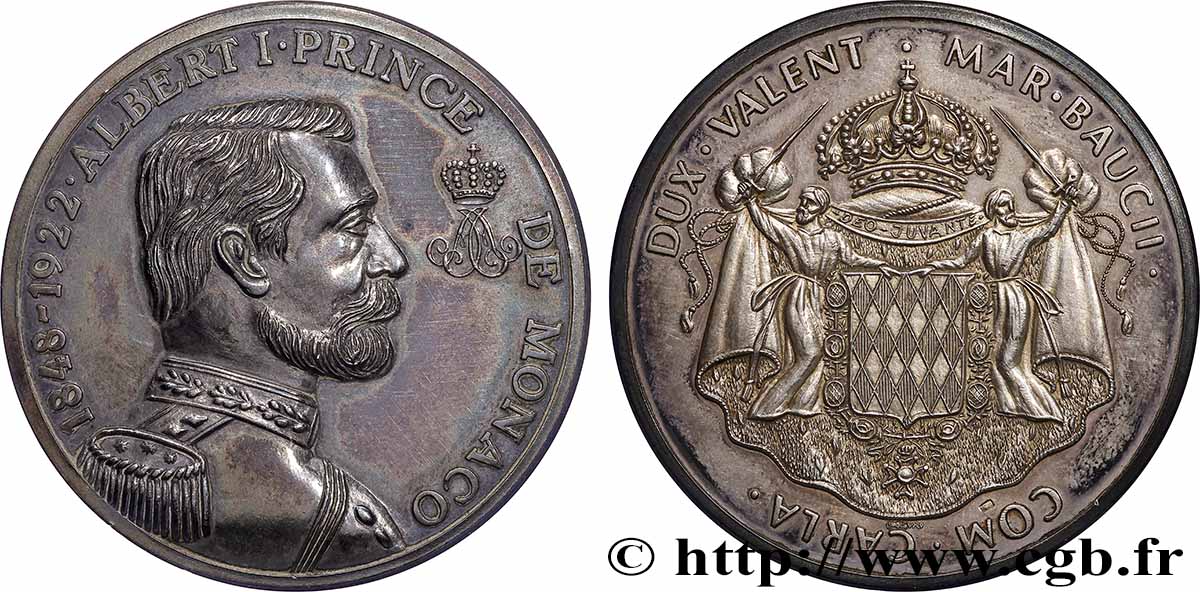 MONACO Médaille, Les Princes de Monaco, Albert I TTB+/SUP