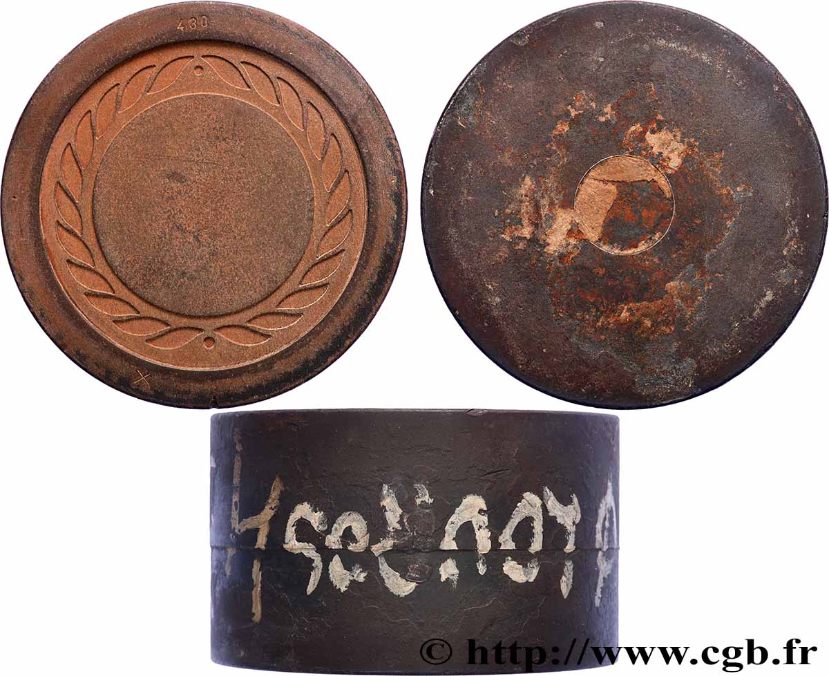 AUNIS ET LA ROCHELLE Matrice, Couronne de laurier, Revers de médaille XF