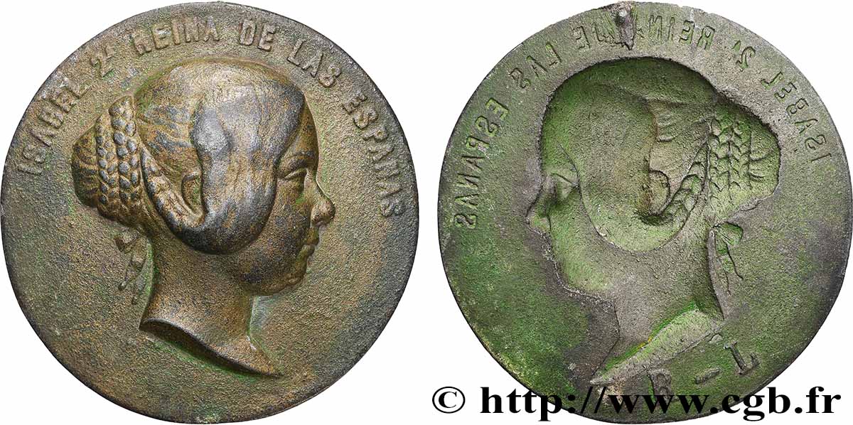 SPAIN - KINGDOM OF SPAIN - ISABELLA II Médaille, Isabelle II XF