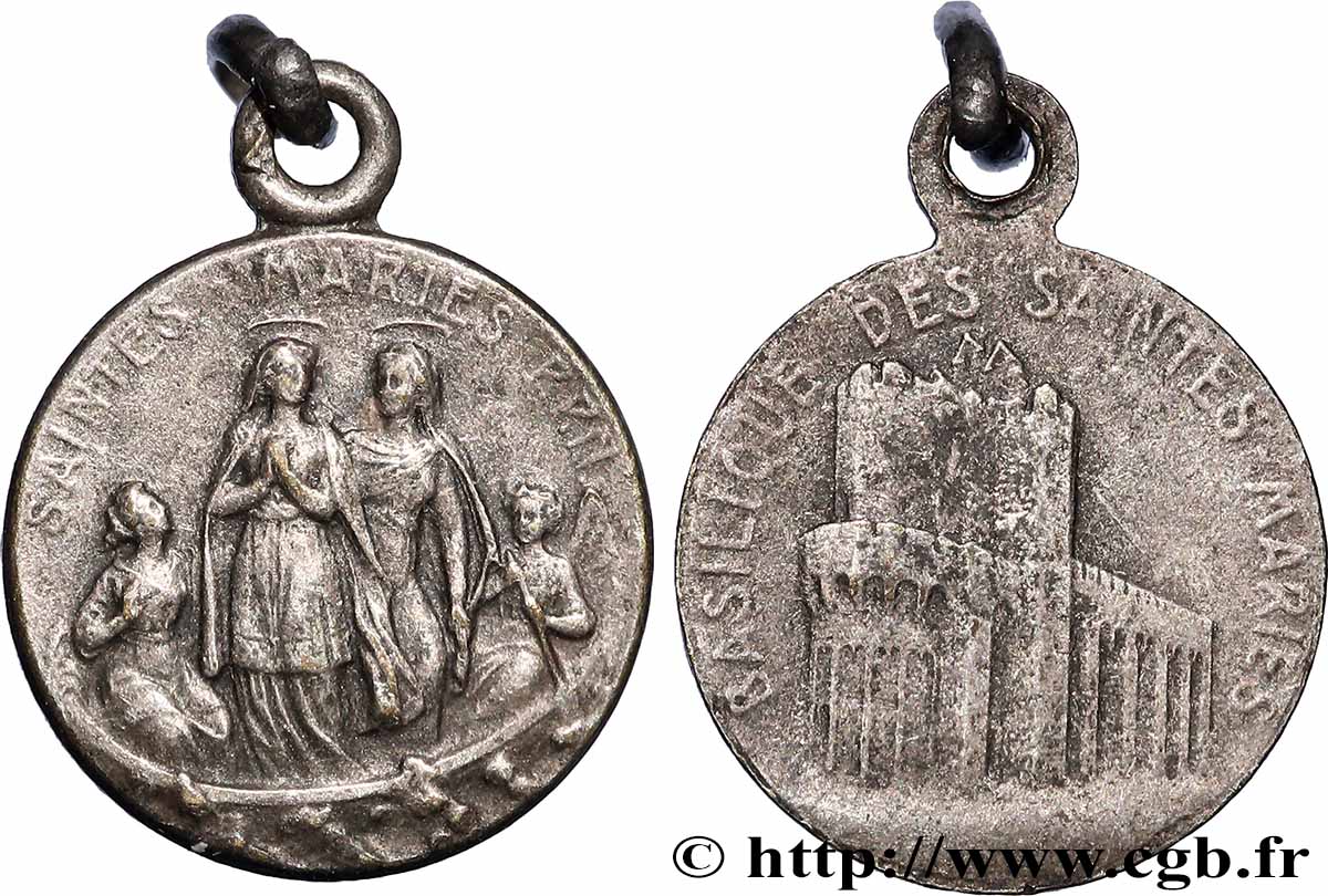 RELIGIOUS MEDALS Médaille, Basilique des Saintes-Maries XF