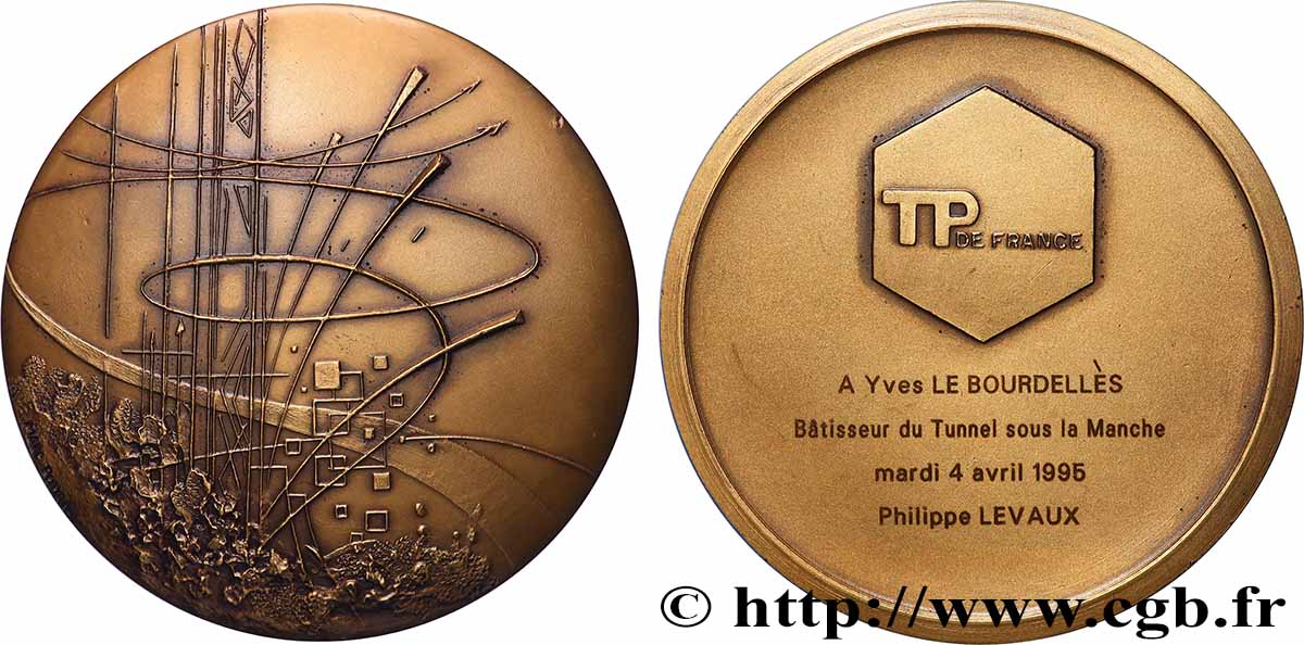 V REPUBLIC Médaille, Bâtisseur du tunnel sous la Manche AU
