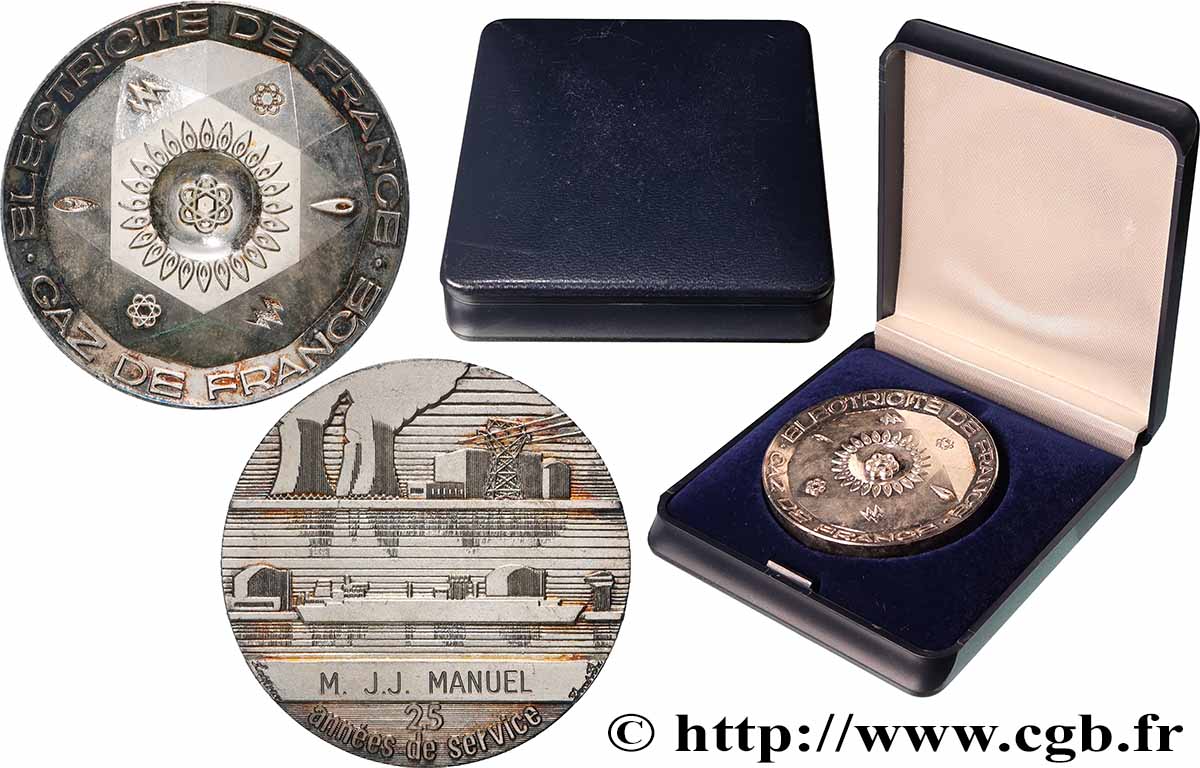 COMPANIES, INDUSTRIES AND MISCELLANEOUS TRADES Médaille de mérite EDF / GDF, 20 années de service AU