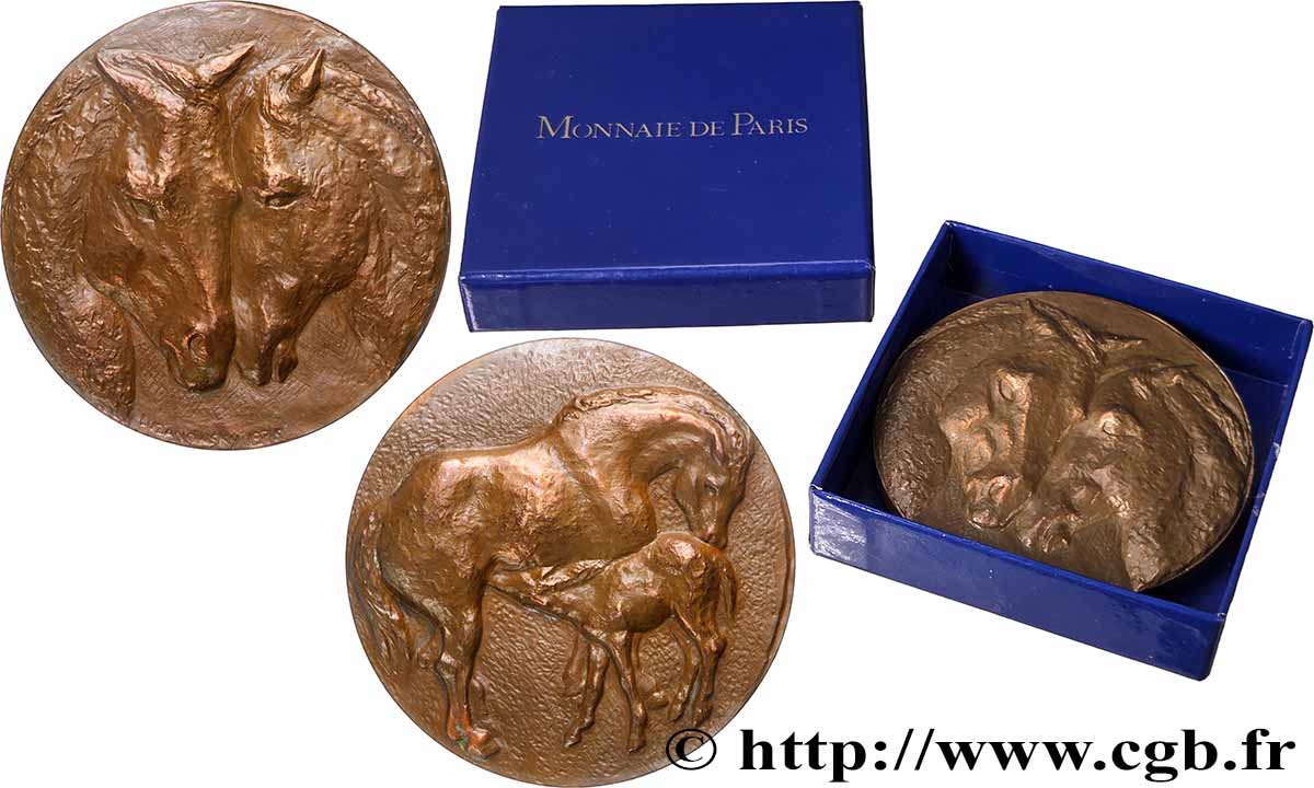 QUINTA REPUBBLICA FRANCESE Médaille, Tendresse du cheval q.SPL
