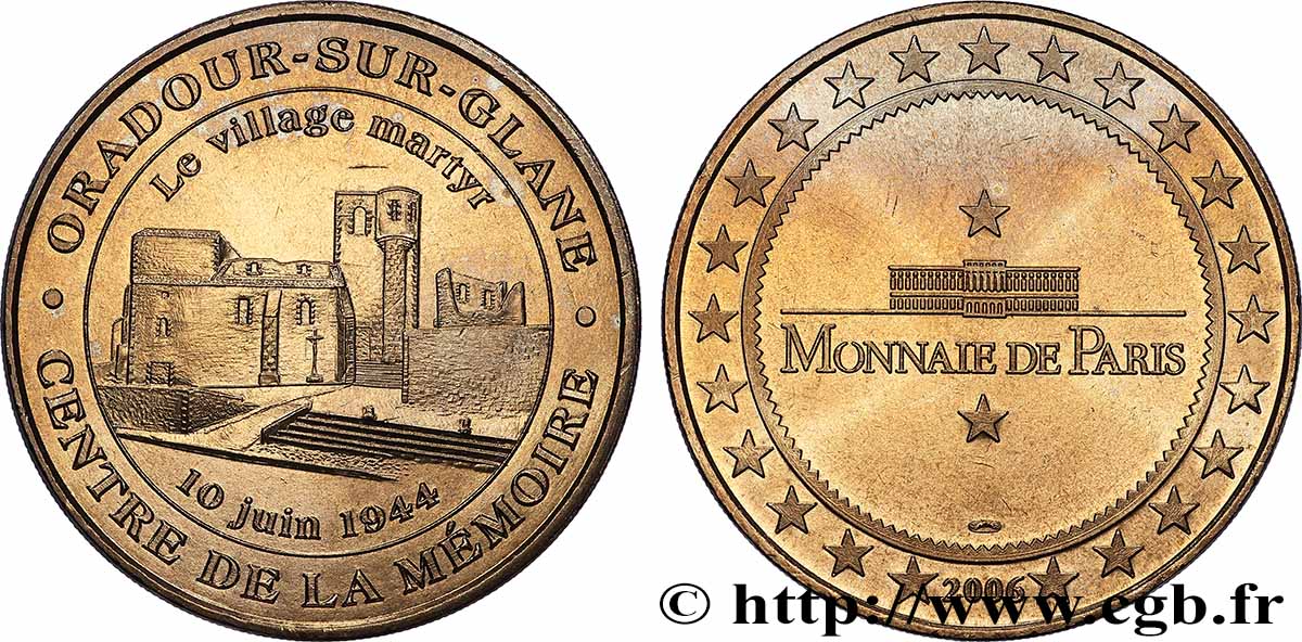 TOURISTIC MEDALS Médaille touristique, Centre de la mémoire, Oradour-sur-Glane SPL