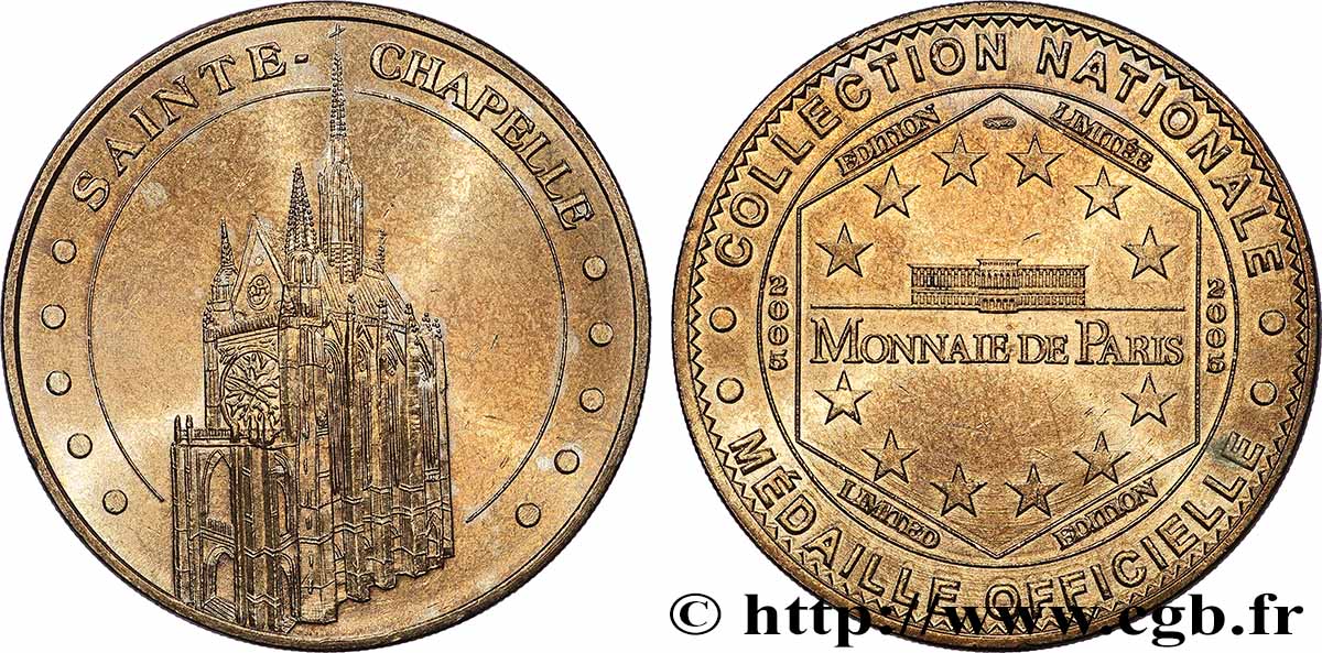 TOURISTIC MEDALS Médaille touristique, La Sainte-Chapelle q.SPL