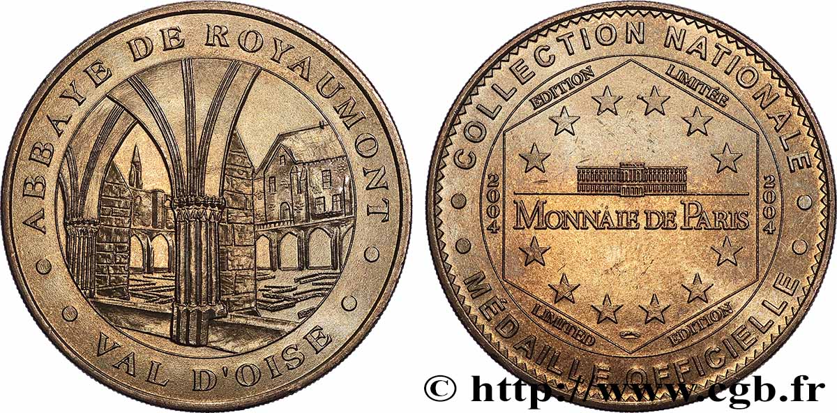 TOURISTIC MEDALS Médaille touristique, Abbaye de Royaumont q.SPL
