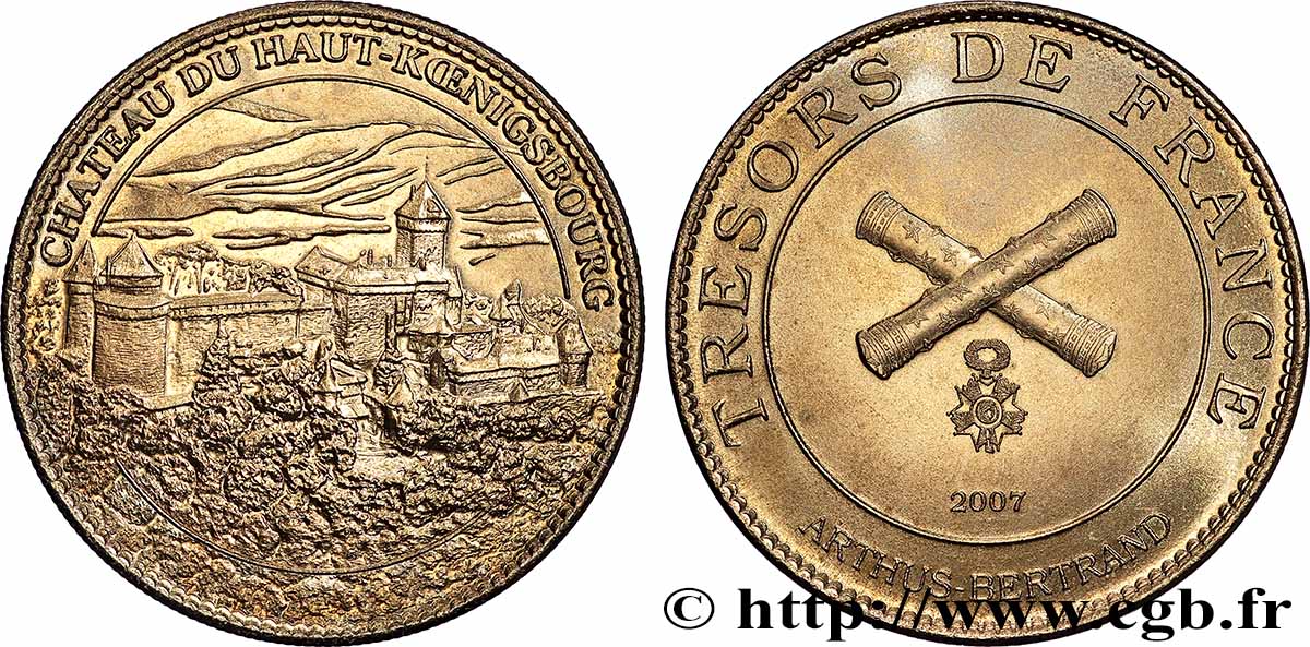 TOURISTIC MEDALS Médaille touristique,Trésors de France, Château du Haut-Koenigbourg SPL