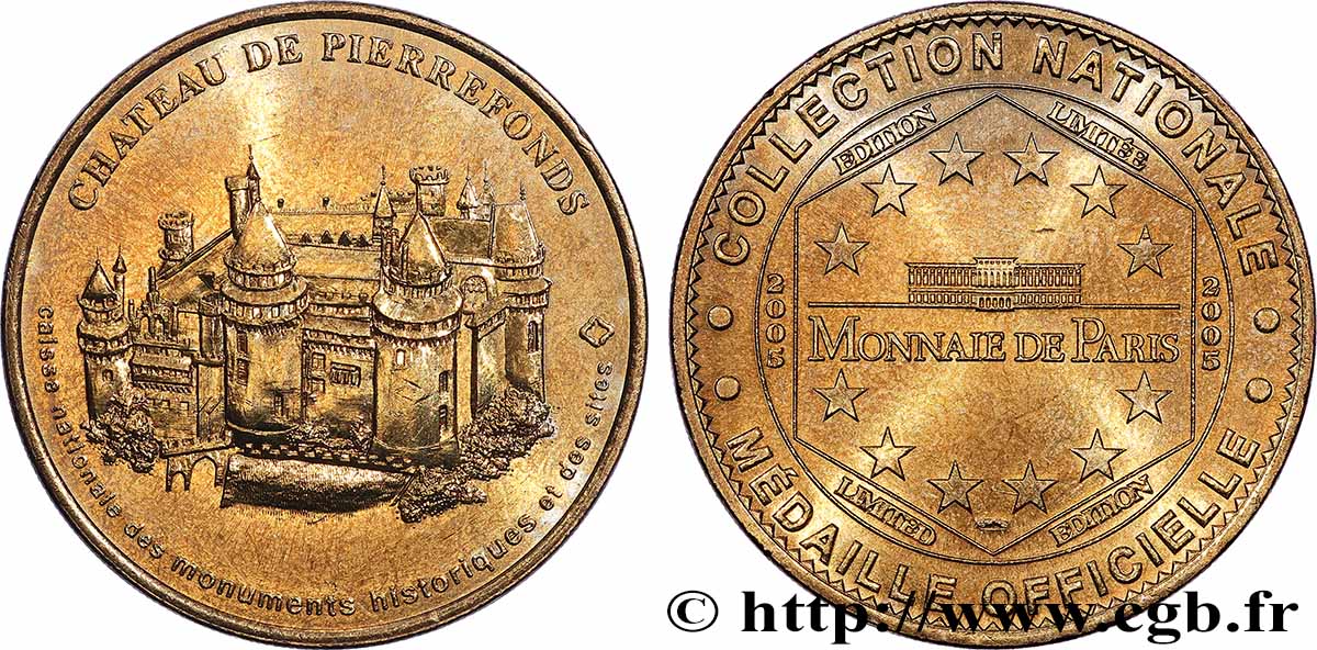 TOURISTIC MEDALS Médaille touristique, Château de Pierrefonds q.SPL