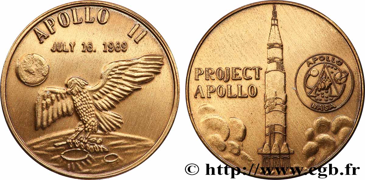 UNITED STATES OF AMERICA Médaille, Apollo 11 AU