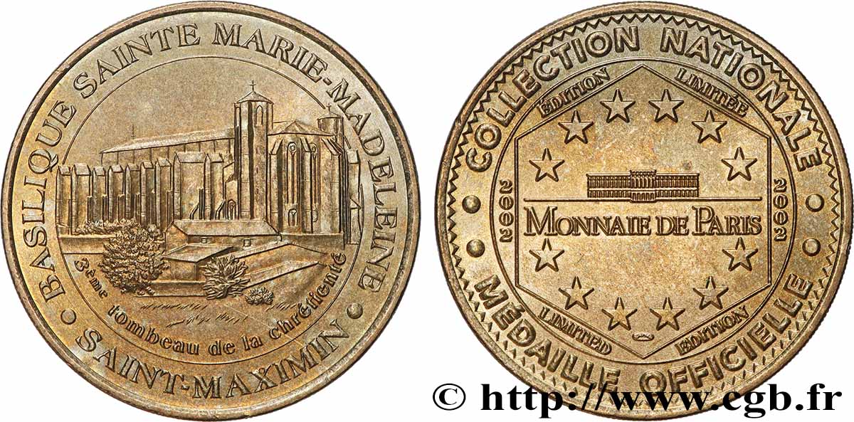 TOURISTIC MEDALS Médaille touristique, Basilique Sainte Marie Madeleine AU