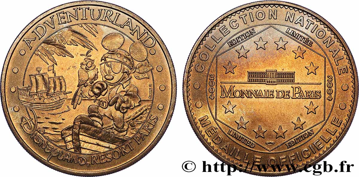 TOURISTIC MEDALS Médaille touristique, Disneyland Resort Paris fVZ