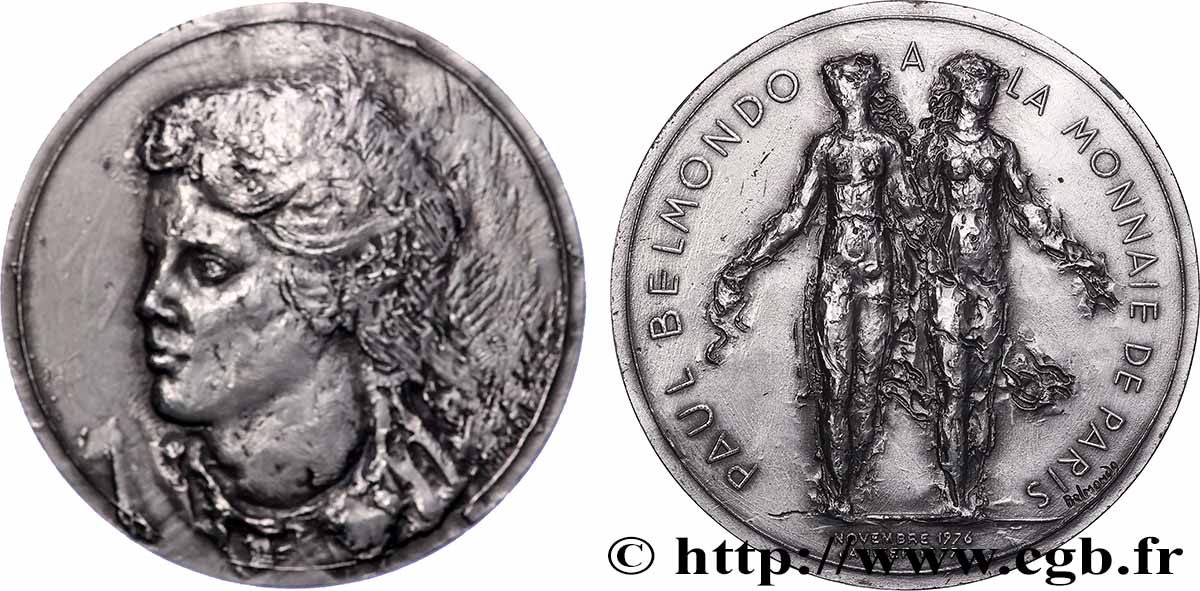 QUINTA REPUBBLICA FRANCESE Médaille, Paul Belmondo à la Monnaie de Paris, Exemplaire Éditeur SPL