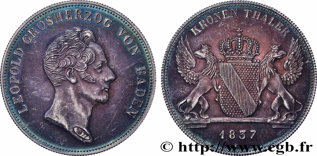 ALLEMAGNE - BADE Médaille, Reproduction Thaler TTB+