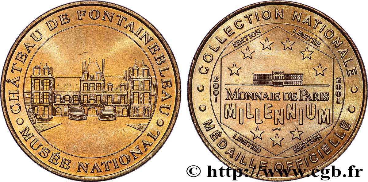 TOURISTIC MEDALS Médaille touristique, Château de Fontainebleau AU