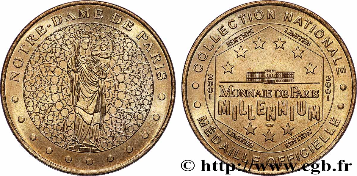 TOURISTIC MEDALS Médaille touristique, Notre-Dame de Paris fVZ
