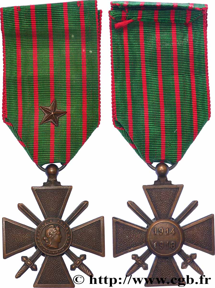 III REPUBLIC Croix de guerre, 1914-1918 AU