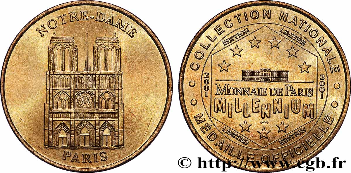 MÉDAILLES TOURISTIQUES Médaille touristique, Notre-Dame de Paris TTB+