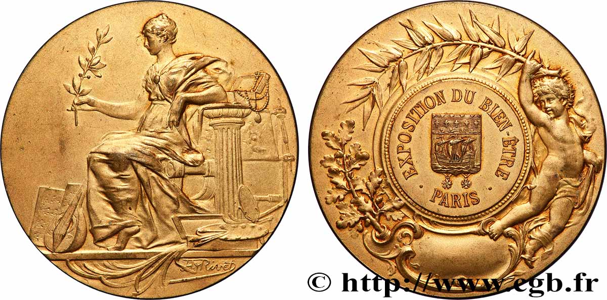 III REPUBLIC Médaille, Exposition bien-être AU