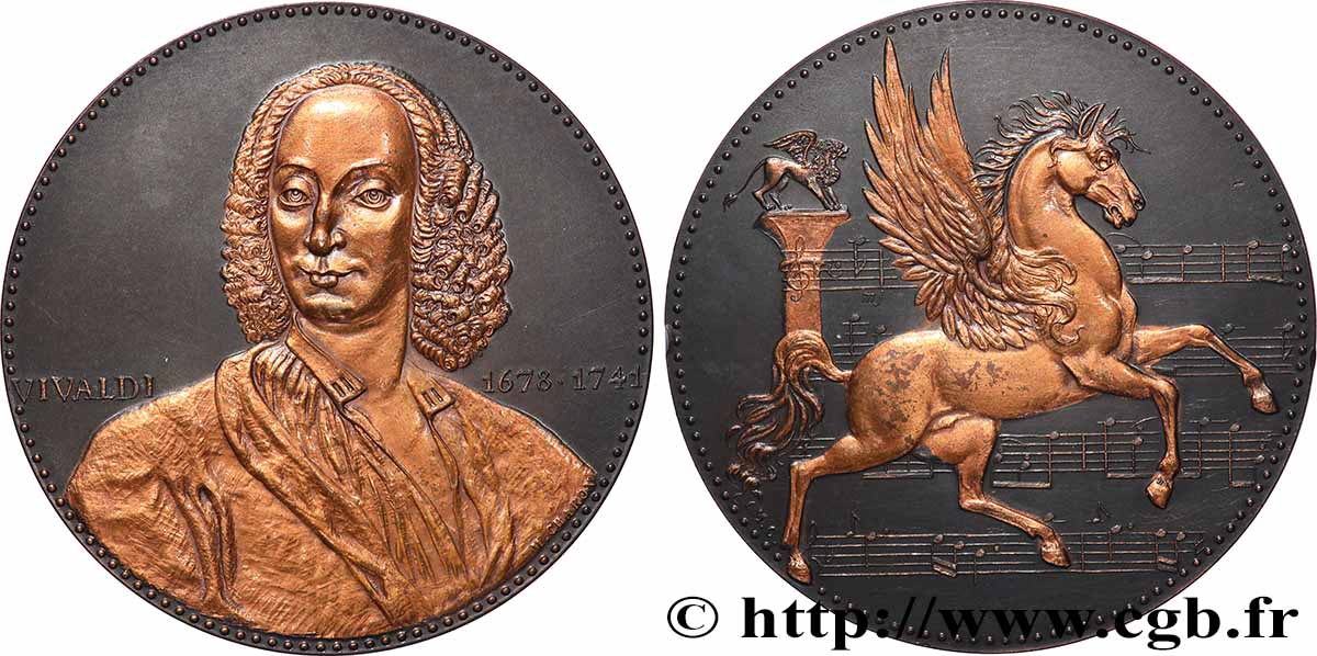 ARTISTES : GRAVEURS, PEINTRES, SCULPTEURS Médaille, Antonio Vivaldi SPL