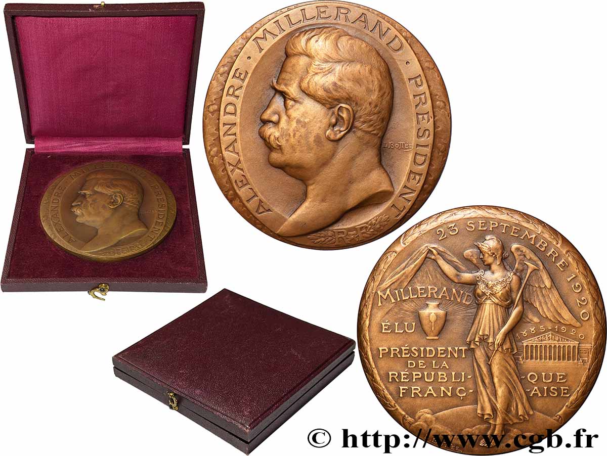 TROISIÈME RÉPUBLIQUE Médaille, Élection d’Alexandre Millerand SUP