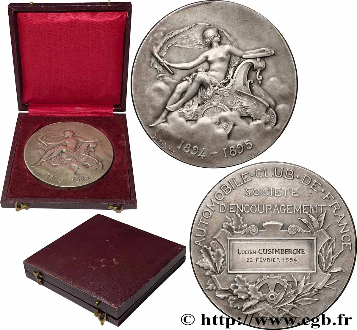 TROISIÈME RÉPUBLIQUE Médaille, Automobile Club de France SUP