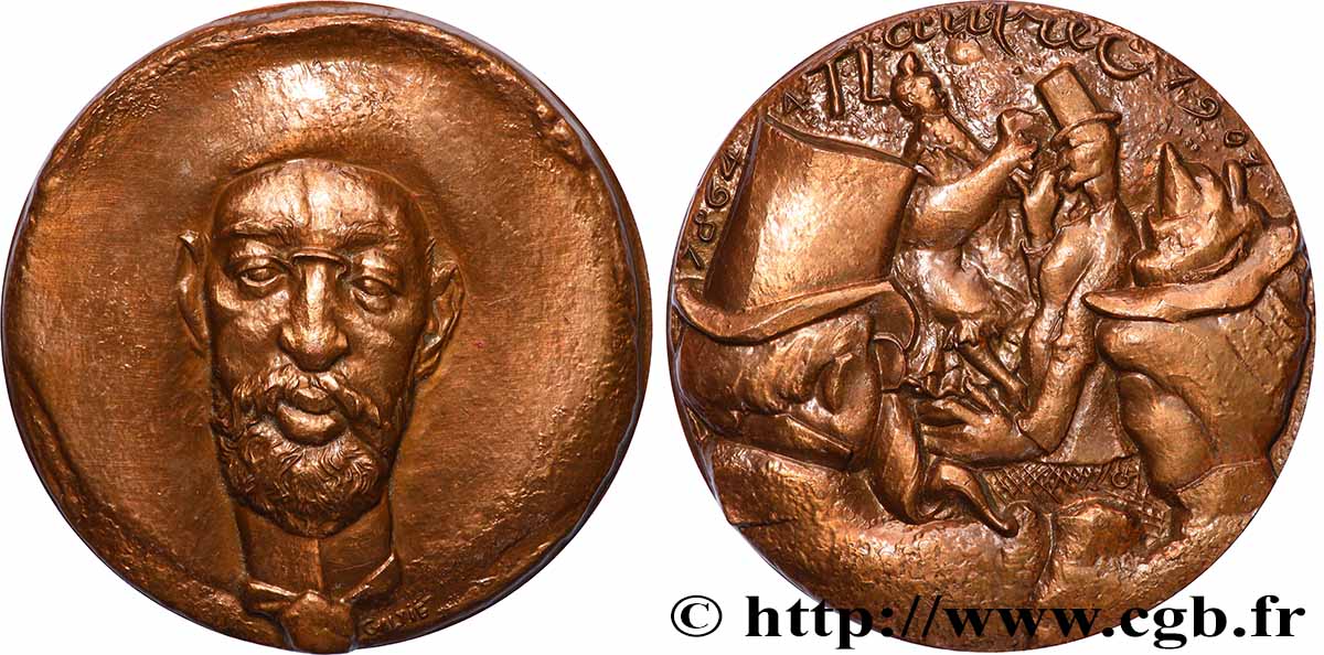ARTISTS : ENGRAVORS, PAINTERS, SCULPTORS Médaille, Toulouse-Lautrec,  AU