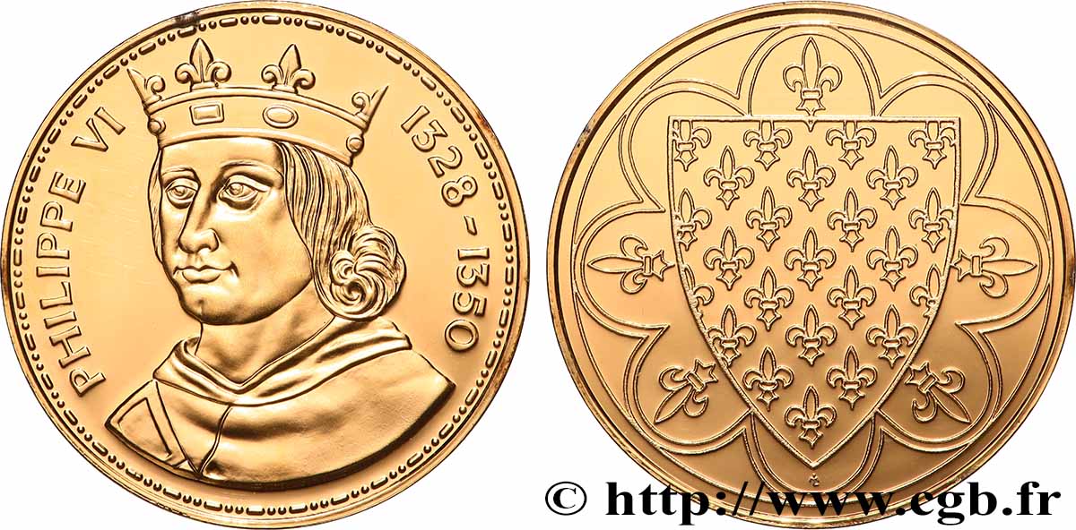 COLLECTION ROIS & REINES DE FRANCE Médaille, Philippe VI  BE