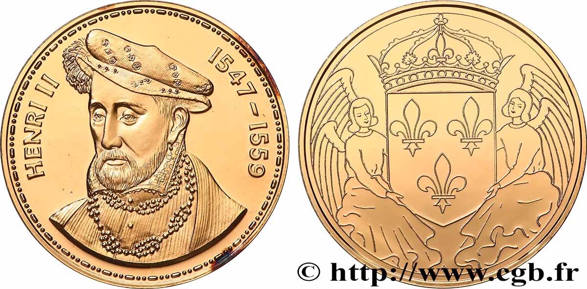 COLLECTION KINGS & QUEENS OF FRANCE Médaille, Henri II Proof set
