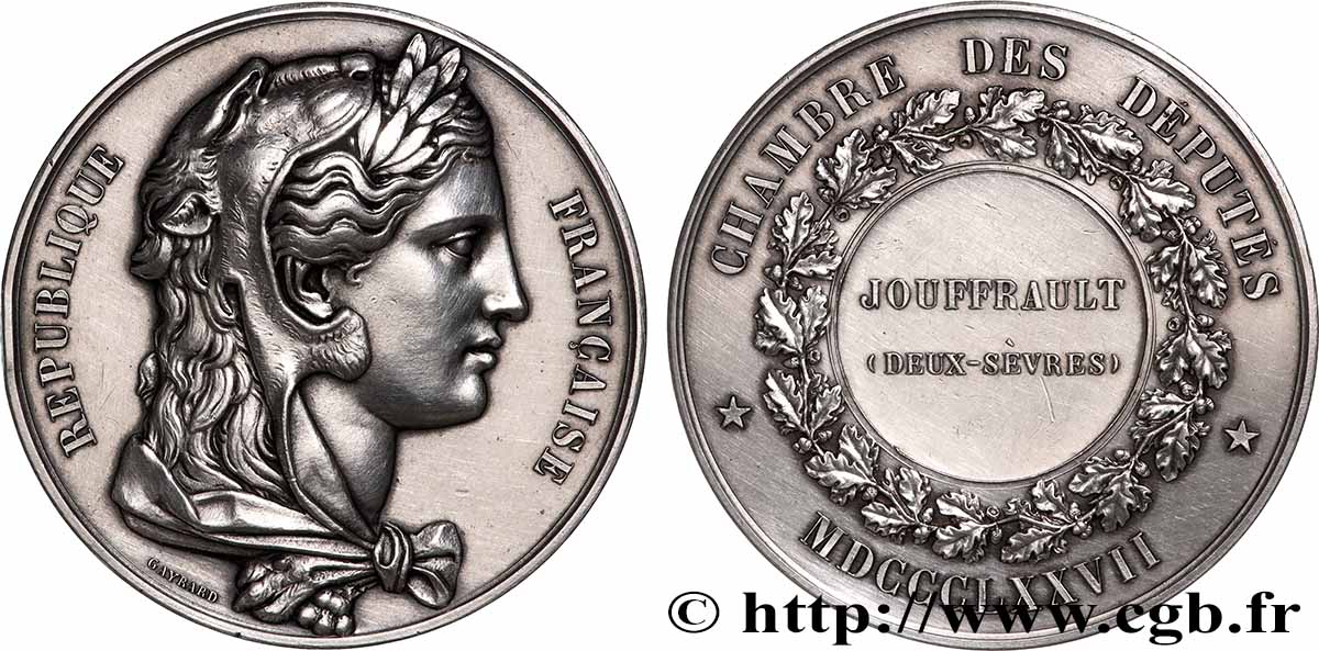 III REPUBLIC Médaille parlementaire, Chambre des députés, IIe législature AU