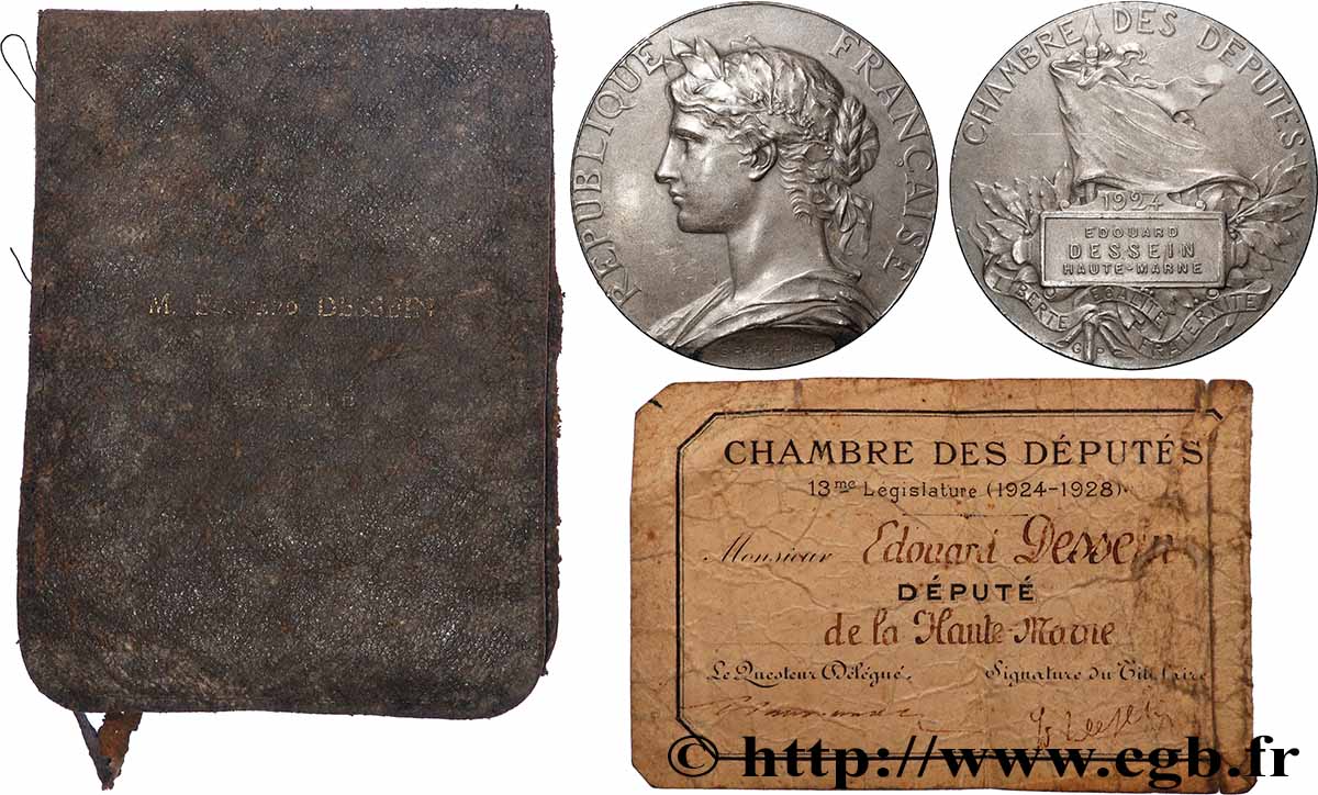 III REPUBLIC Médaille parlementaire, XIIIe législature AU