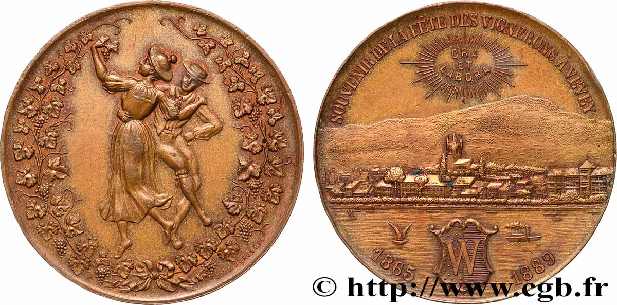 SUISSE Médaille, Fête des vignerons de Vevey AU