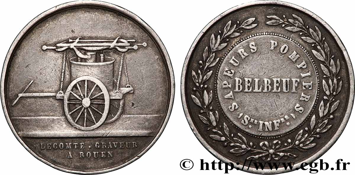 III REPUBLIC Médaille, Sapeurs Pompiers AU