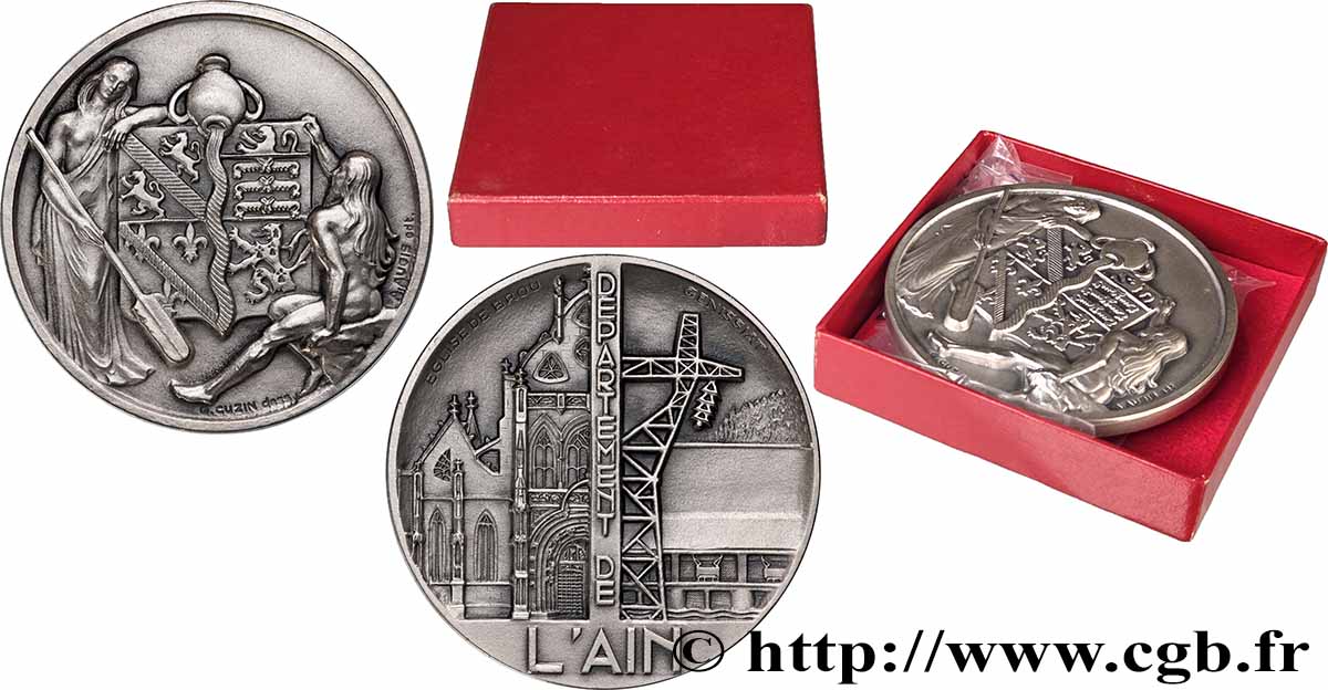 V REPUBLIC Médaille d’honneur du département de l’Ain, Eglise de Brou, Genissiat AU