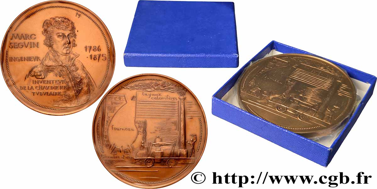 SCIENCES & SCIENTIFIQUES Médaille, Marc Seguin, ingénieur et inventeur de la chaudière tubulaire AU