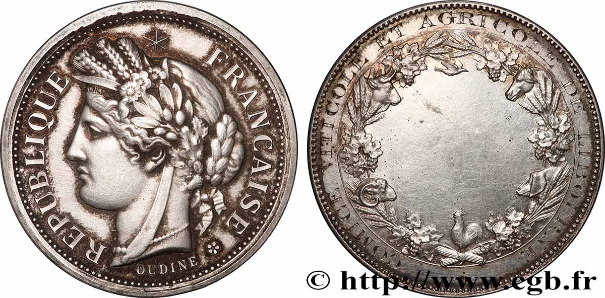 TERZA REPUBBLICA FRANCESE Médaille, Comice viticole et agricole SPL/SPL+
