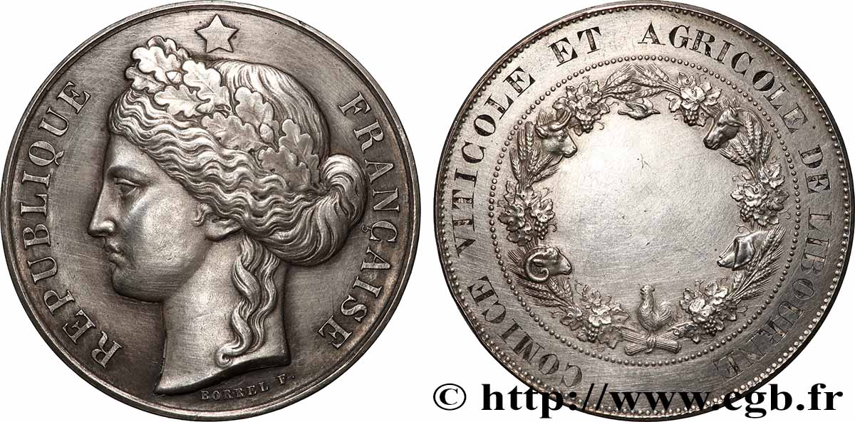 III REPUBLIC Médaille, Comice viticole et agricole AU