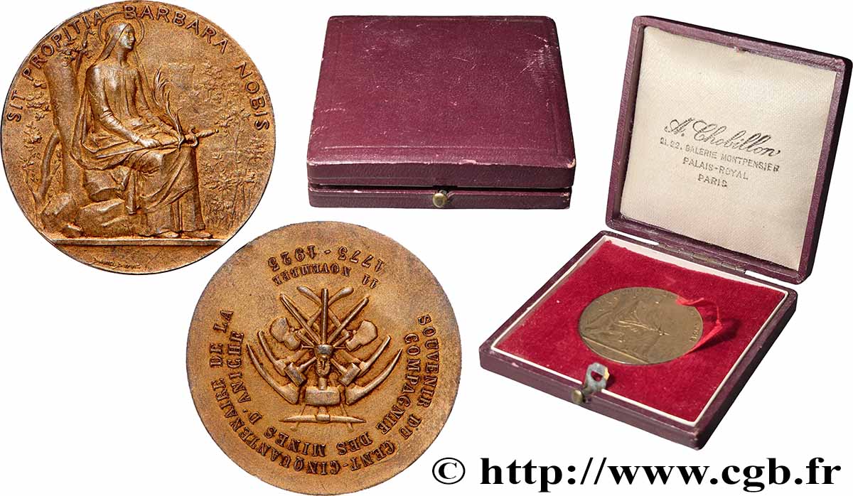 TERZA REPUBBLICA FRANCESE Médaille, Souvenir du cent-cinquantenaire de la compagnie des mines d’Aniche q.SPL