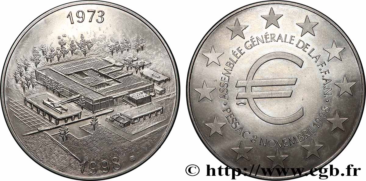 CINQUIÈME RÉPUBLIQUE Médaille, 25 ans de la FFAN - établissement monétaire de Pessac SUP