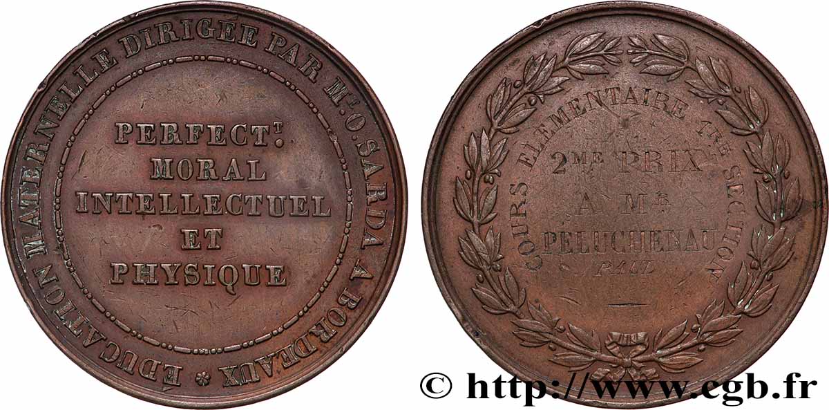 LUDWIG PHILIPP I Médaille, Éducation maternelle, Cours élémentaire première section SS